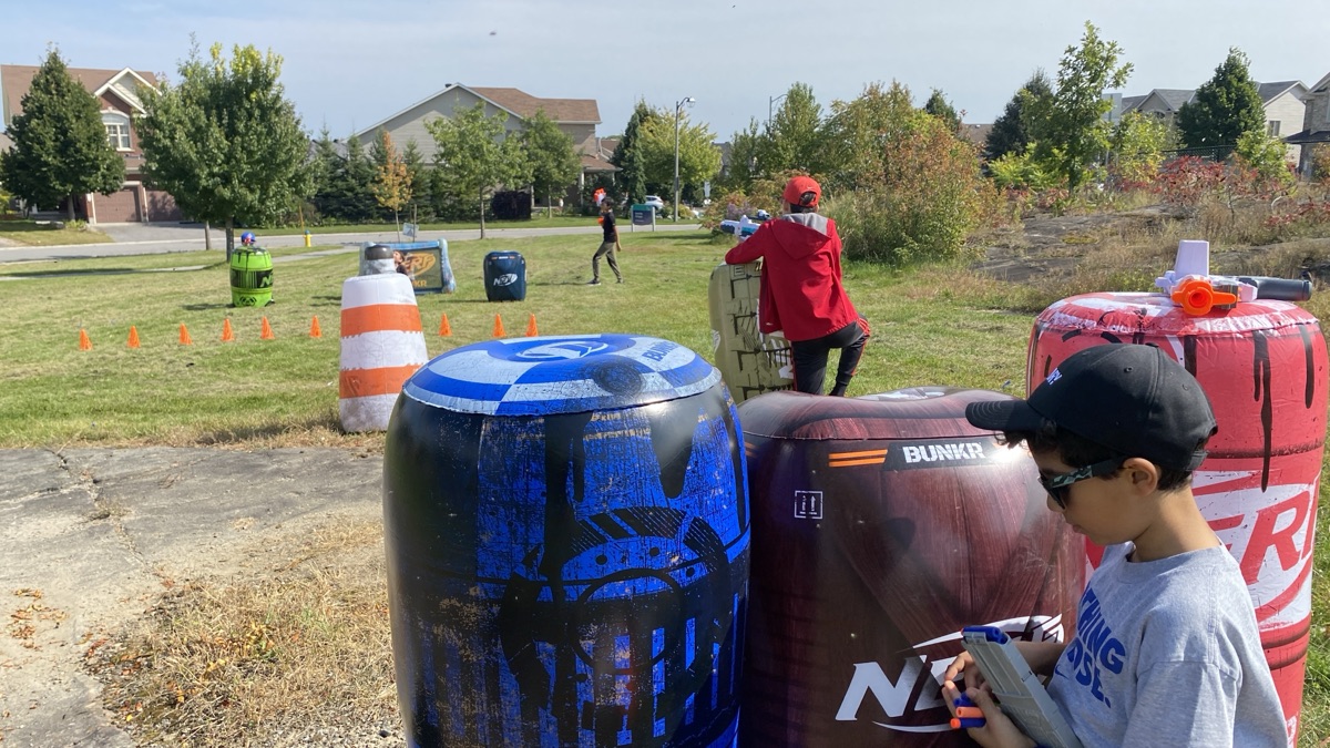 Fall battle session at an Ottawa park